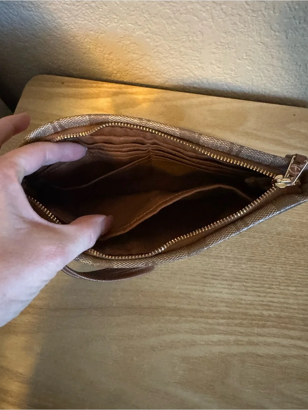 Coach Signature Coated Canvas Wristlet Clutch